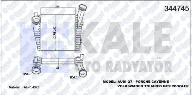 MGA-87132 Turbo Radyatoru Vw-Touareg 3.0 Tdi  02-